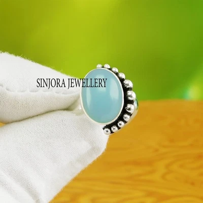 Anello regalo fatto a mano in argento sterling 925 con pietra preziosa... - Immagine 1 di 4