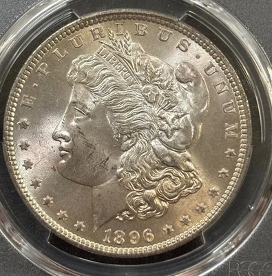 Dólar de plata Morgan 1896 $1 graduación profesional MS64 (#45659041) Foto 1 de 4