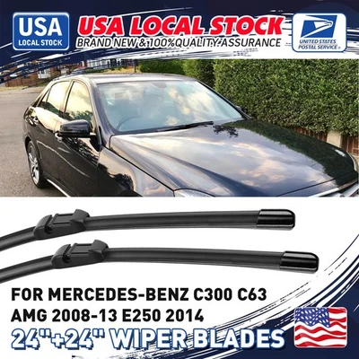 Escobilla limpiaparabrisas delantera 2 piezas para Mercedes-Benz Clase E E350 E550 2010-2014 calidad OEM Foto 1 de 4