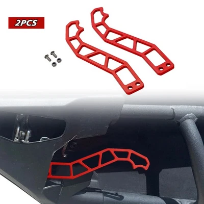 For Can-Am Maverick X3 X DS Turbo R Max 2017-2025 2Pcs Red Door Latches Handles - Image 1 of 4