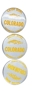 Group of 3 Vintage Colorado University Gator Bowl Football Pin Pinback Buttons - Picture 1 of 2