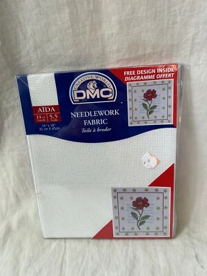 DMC Creative World Needlework Fabric 14" x 18"  18 ct inch 7 cm New Cream - Image 1 of 2