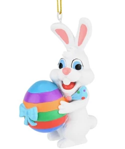 Tree Buddees Easter Bunny Gifting an Easter Egg Ornament Cute Decoration Basket  - Bild 1 von 6