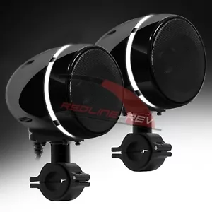 Amplificatore LED Moto Bluetooth Impermeabile 300W Stereo Altoparlanti Sound System Harley - Foto 1 di 9