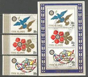 COOK ISLANDS 1980, ROTARY INTERNATIONAL - 75TH ANNIVERSARY, Sc 547-549, B87, VFU - Picture 1 of 1