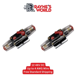 2 PACK 100 Amp Inline Waterproof Circuit Breaker Auto/Solar Manual Reset 12V-48V - Picture 1 of 8