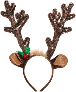 Amscan Rentier Geweih Pailletten Stirnband, Kindergröße - Bild 1 von 1