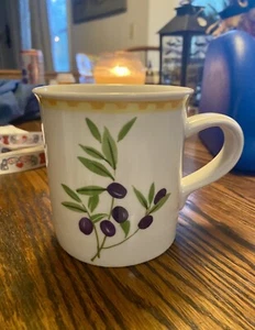 Studio Nova Mug Olive Branch Stoneware 10 Oz Coffee Cup Botanical Vintage 2002 - Picture 1 of 6