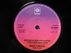 Brian & Michael: Matchstalk Men And Matchstalk Cats And Dogs 1977 EX+ 7" - Imagen 1 de 3