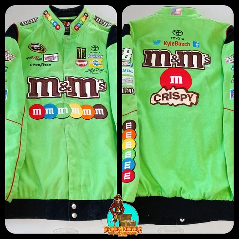 JH Design M&M Nascar Kyle Busch #18 Size 2XL Large MM's Vintage - Lime Green Cover