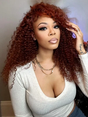 UNICE Paquetes Rizados Brasileños Marrón Rojizo con Cierre de Encaje Tejidos de Cabello Humano Foto 1 de 4