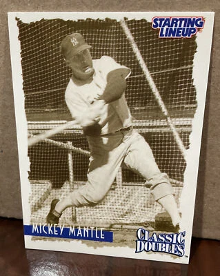 MICKEY MANTLE 1997 KENNER STARTING LINEUP CARD CLASSIC DOUBLES - YANKEES - Image 1 of 2