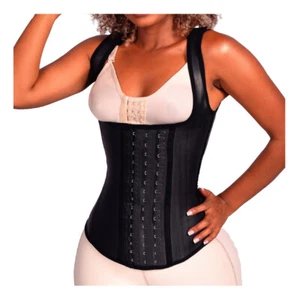 Colombian Latex Waist Trainer Vest with 3 Hooks – High Compression Faja - Picture 1 of 6