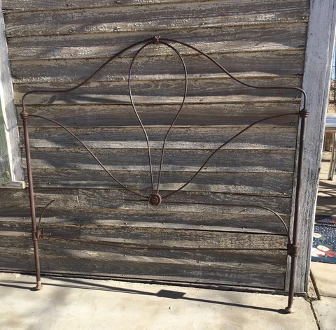 Vintage Victorian Cast Metal Full Bed Frame Only Late 1800's early 1900's Cover