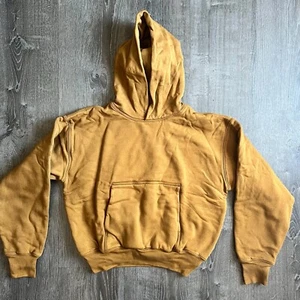 Yeezy Gap Hoodie Light Brown Hooded Sweatshirt Double Reversible Mens Size Small - Picture 1 of 4