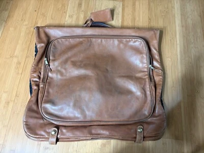 Vtg Coach Travel Garment Bag Suitcase Brown Premium Leather W Hanger / Strap !!! - Image 1 of 4