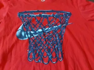 Camiseta Nike Dri Fit roja Protect the Net aro de baloncesto para hombre mediana - Imagen 1 de 3