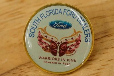Publicidade de carro automotivo vintage sul da Flórida Ford Dealers Warriors rosa - Imagem 1 de 3