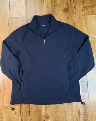 Croft & Barrow Men M Blue 1/4 Zip Fleece Pull Over Jacket Long Sleeve Casual - Image 1 of 4