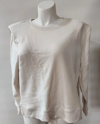 a.n.a A New Approach Moletom Feminino Off White Gola Redonda Mangas Compridas XXL Novo com etiquetas - Imagem 1 de 4