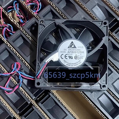 Delta AFB0912SH 92X25mm 12V 1A 3-wires Ball Bearing  9CM waterproof cooling fan - Image 1 of 3