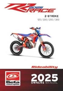 Beta Owners Manual Guide Book 2025 RR 250 RACE 2T (2 Stroke) - Picture 1 of 24