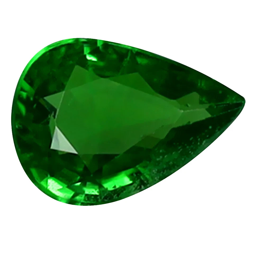 0.43 ct Magnificent fire Pear Cut (6 x 4 mm) Un-Heated Green Tsavorite Garnet - Image 1 of 1