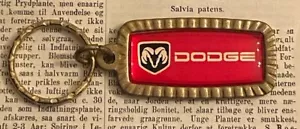 High Quality DODGE DOMED Red/Gold METAL KEYCHAIN - Picture 1 of 6