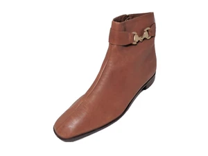 Made in Brazil Ankle Boots Talbots Lorro Whisky Brown Leather US 8.5B Women's - Picture 1 of 9