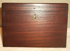 19th C. Dovetailed Walnut Folk Art Document or Dowry Box Signed H.B.Wagner 1895