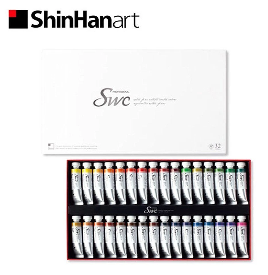SHINHAN SWC Premium Professional Artist Grade Watercolor Paint Set 32colors 15ml - Image 1 of 1