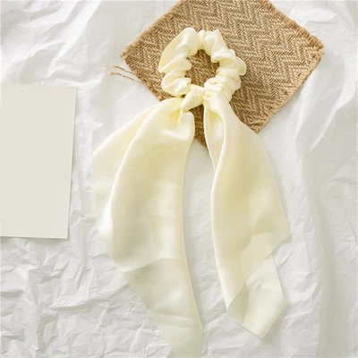 Women Elastic Solid Ponytail Scarf Hair Rope Ties Ring Scrunchies Ribbon Bands H - Image 1 of 4
