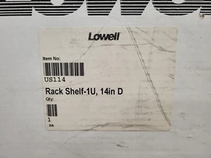 Lowell US114 Rack Shelf 1 Rack Unit Shelf 14" Deep US-114 NEW Free Shipping! - Picture 1 of 2