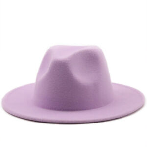 Women Men Fashion New Felt Cowboy Hat Wool Blend Western Cowgirl Cap Size M/L