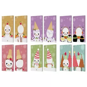 CUSTODIA HEAD CASE DESIGNS SNOWMEN LEATHER BOOK WALLET COVER PER AMAZON FIRE - Foto 1 di 12