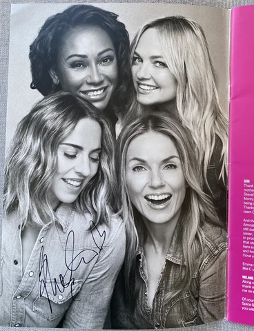 Sporty Spice Melanie C Signed In Person Spice Girls Concert Program - Authentic Cover