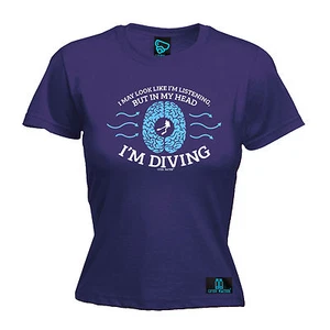 In My Head Im Scuba Diving WOMENS T-SHIRT Gear Scuba Dive Funny birthday gift - Picture 1 of 8