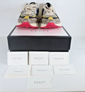 Gucci Herren Rhyton GG Mehrfarbig Turnschuhe Größe 9 Schneller Kostenloser Versand - Bild 1 von 16