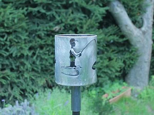 Gartenfackel Angler am Teich 139,7 x 155 Klopapierfackel - Bild 1 von 12