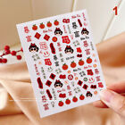 Chinese New Year Nail Stickers Mahjong Nail Art Decorations Cartoon Nail Stick U