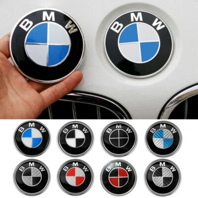 45mm 74mm 82mm Car Front Hood Sticker Auto Trunk Rear Emblem Badge Decal for BMW - Image 1 of 4