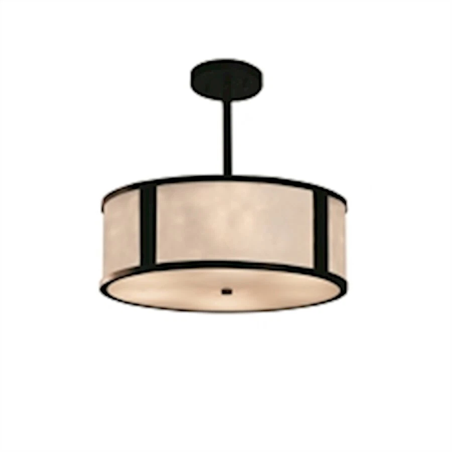 Justice Design Clouds Drum Pendant in Dark Bronze - CLD-9540-DBRZ-LED2-2000 - Image 1 of 1