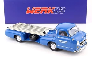 Mercedes Benz 1955 camión transportador de carreras azul escala 1:18 - Imagen 1 de 4
