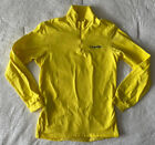Blackbottoms Womens Large Yellow Cycling Jersey Bike Long Sleeve Yellow 1/4 Zip