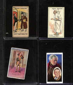 Lote 4 tarjetas de tabaco de 1909 a 1938, Charles Dickens, Scrooge, cuento de Navidad - Imagen 1 de 2