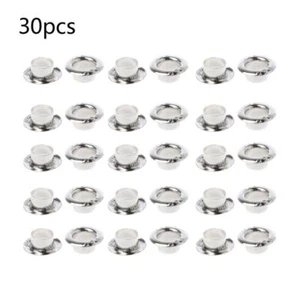 Pack of 30 Multifunctional Silver Grommet Charm Eyelet Rivet for Big Hole Beads - Picture 1 of 8