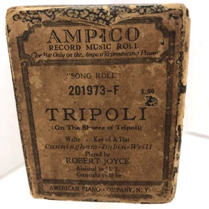 Tripoli 201973-F On The Shores Of Ampico Piano Roll Song Waltz Robert Joyce - Picture 1 of 12