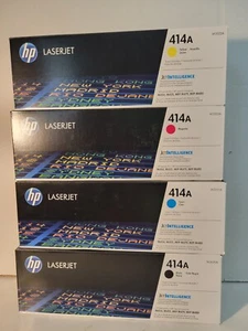 HP 414A LaserJet Toner Set W2020A W2021A W2022A W2023A Genuine HP Free Shipping - Zdjęcie 1 z 5