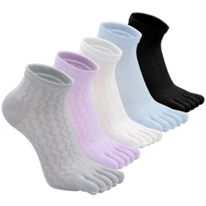 Women's Toe Socks Cotton Five Finger Crew Socks Excellent Stretch Premium Toe... - Picture 1 of 7