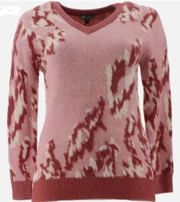 Suéter DG2 Diane Gilman Novedad Difusa Rubor Grande Foto 1 de 3